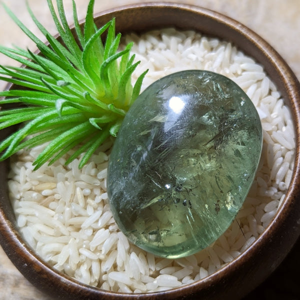 Prasiolite Palm Stone (Green Amethyst)~CRPRASP3 – EarthSpeak