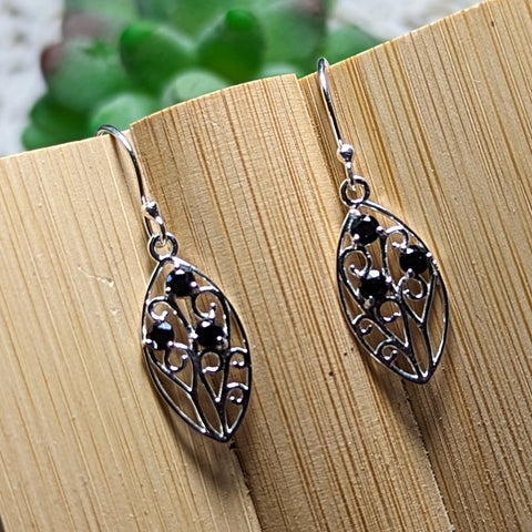 Black Tourmaline Earrings~JSSBTEA3