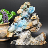 Amazonite "Birds of a Feather" Carving~CRAMBOAF