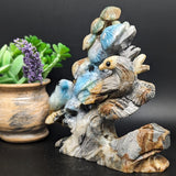 Amazonite "Birds of a Feather" Carving~CRAMBOAF
