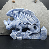 Blue Aventurine "Guardian" Dragon Carving~CRBADRAG