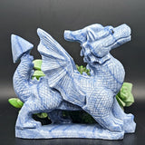 Blue Aventurine "Winged" Dragon Carving~CRBAWING