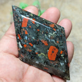 African Bloodstone "Diamond"~CRABDIA2