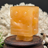 Yellow Calcite Spongebob Square Pants Carving~CRCSBSP1