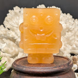 Yellow Calcite Spongebob Square Pants Carving~CRCSBSP2