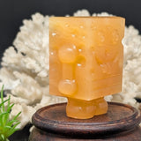 Yellow Calcite Spongebob Square Pants Carving~CRCSBSP2