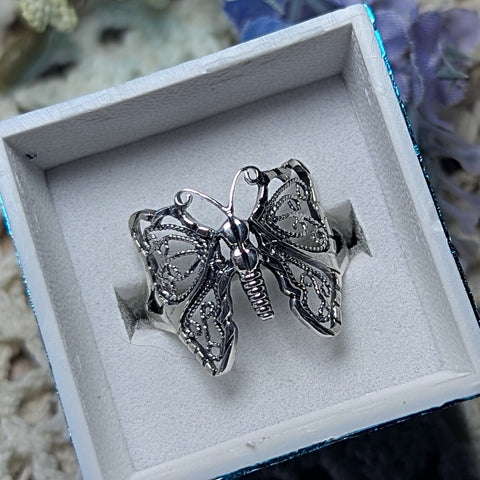 Filigree Butterfly Ring #8~JSSRFBFY
