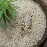 Citrine & Peridot Earrings~JSSCITP2