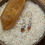 Citrine & Amber Earrings~JSSCITA2