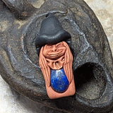 Lapis Clay Witch Pendant~JCLWITCH