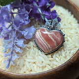 Rhodochrosite Heart Pendant~JSSRHOH1