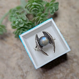 Labradorite Angel Wings Ring~JSSLBRNG