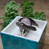 Kunzite Angel Wings Ring~JSSKZRNG