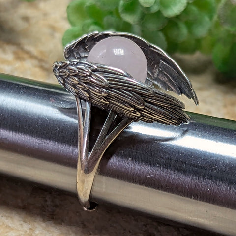 Kunzite Angel Wings Ring~JSSKZRNG