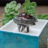 Lodolite Quartz Angel Wings Ring~JSSLQRNG