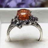 Sunstone Flower & Vine Ring~JSSSFLVR
