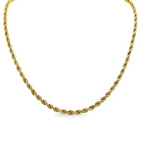 18k Gold PVD Stainless Steel Rope Chain~JGSTS24R
