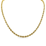 18k Gold PVD Stainless Steel Rope Chain~JGSTS16R