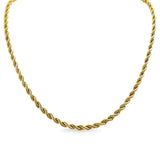 18k Gold PVD Stainless Steel Rope Chain~JGSTS22R