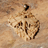 Mammoth Ivory Dragonfly Pendant JPMIDF01