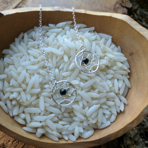 Dreamcatcher "Threader" Earrings~Onyx JSSDCONX