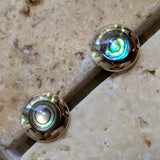 Abalone Shell Post Earrings~JABAEAR1