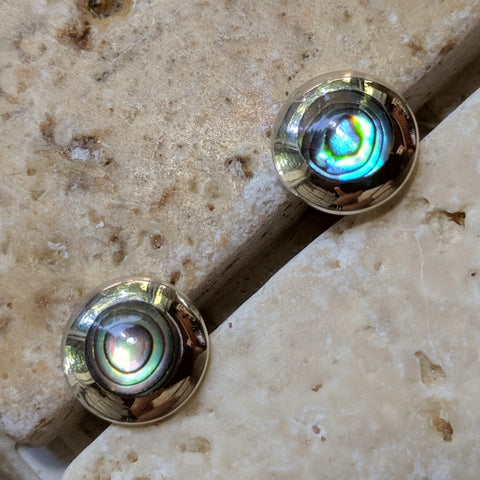 Abalone Shell Post Earrings~JABAEAR1