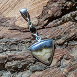 Schalenblende & Smoky Quartz Pendant~JSCHAL15