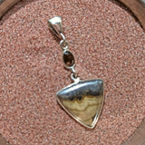 Schalenblende & Smoky Quartz Pendant~JSCHAL15