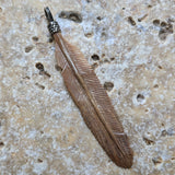 Mammoth Ivory Feather Pendant JPMIFE01