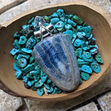 Blue Scheelite & Blue Topaz Pendant~JSCHEEL3