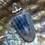 Blue Scheelite & Blue Topaz Pendant~JSCHEEL3