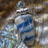 Blue Scheelite & Blue Topaz Pendant~JSCHEEL4