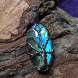 Labradorite Tree Wire Wrapped Pendant~JWRLABT2