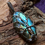 Labradorite Tree Wire Wrapped Pendant~JWRLABT2