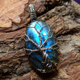 Labradorite Tree Wire Wrapped Pendant~JWRLABT4