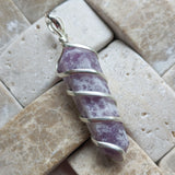 Lepidolite Point Pendant~JSPWRLP5