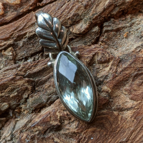 Prasiolite (Green Amethyst) Pendant~JSSPRAS1