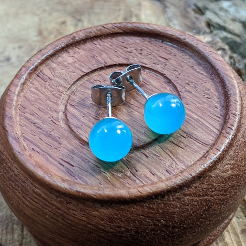 Amazonite Post Earrings~JAMAEARR