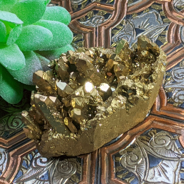 クリスタルボウル セージオーラゴールド（Sage Aura Gold） Aqua Aura Gold/アクアオーラゴールド・クリスタルボウル
