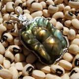 Labradorite Spider Pendant