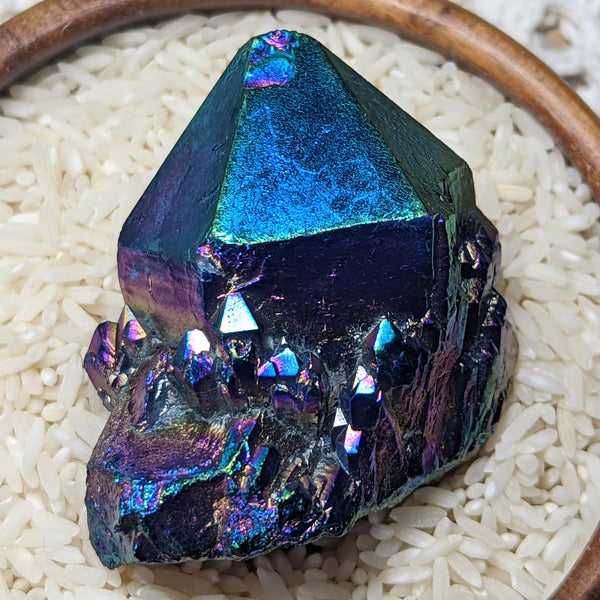 Titanium Candle Quartz CrystalCRTCQZ04 EarthSpeak