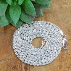 Sterling Silver Rope Chain~JSSRPB20