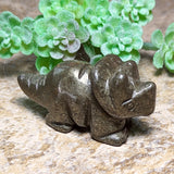 Pyrite Triceratops Carving~CRPYTRIC