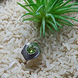 Sterling Silver Size 7 Peridot Ring~JSSPERR3