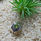 Sterling Silver Size 9 Peridot Ring~JSSPERR2