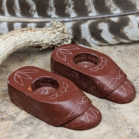 Pipestone Moccasin Candle Holders~CRPSMOCS