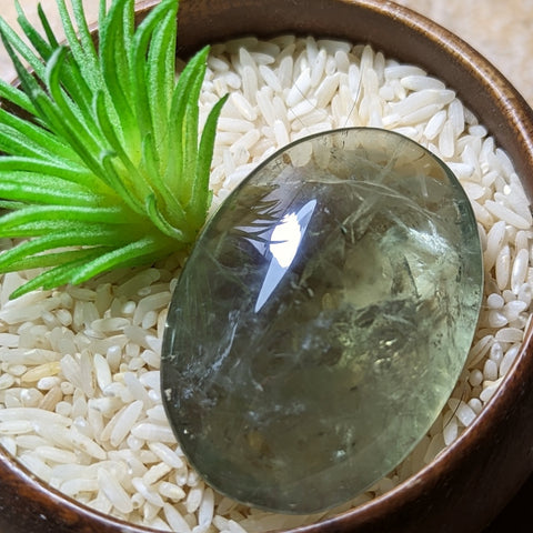 Prasiolite Palm Stone (Green Amethyst)~CRPRASP4
