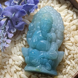 Blue Calcite Ganesha Carving~CRBCGC01