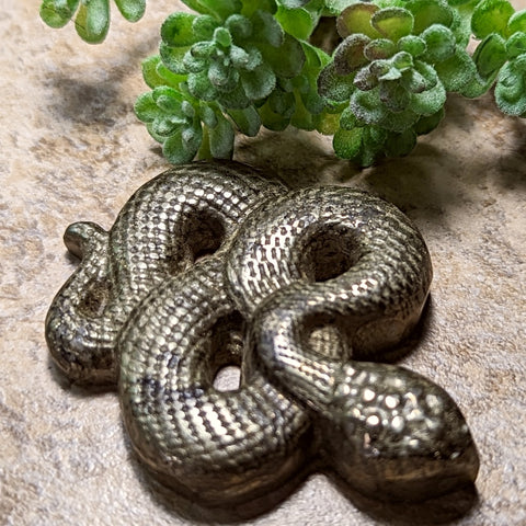 Pyrite Snake Carving~CRPSNAKE